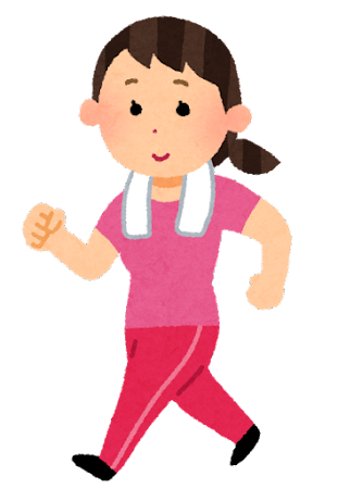 ウォーキングをする女性